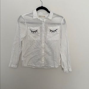 White long sleeve blouse.